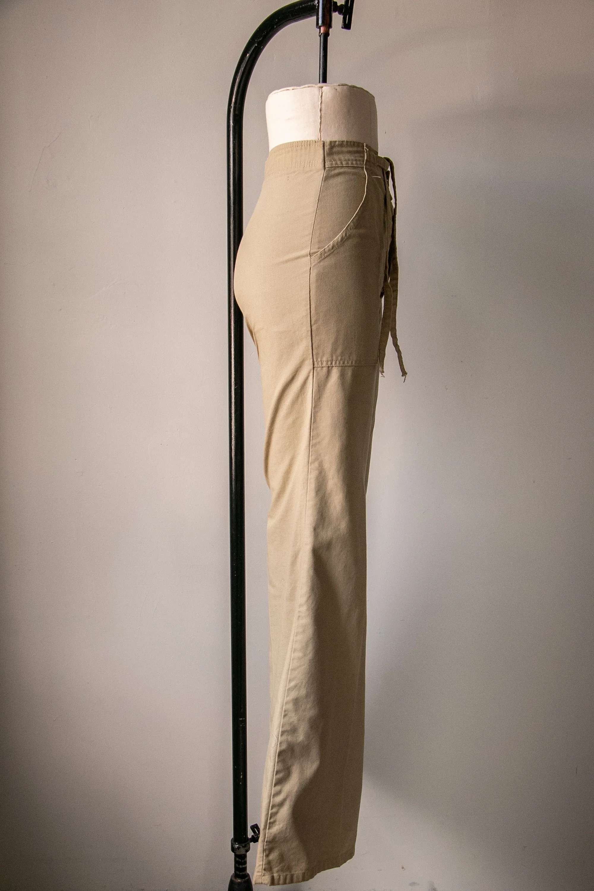 1970s Bell Bottoms Cotton Pants S