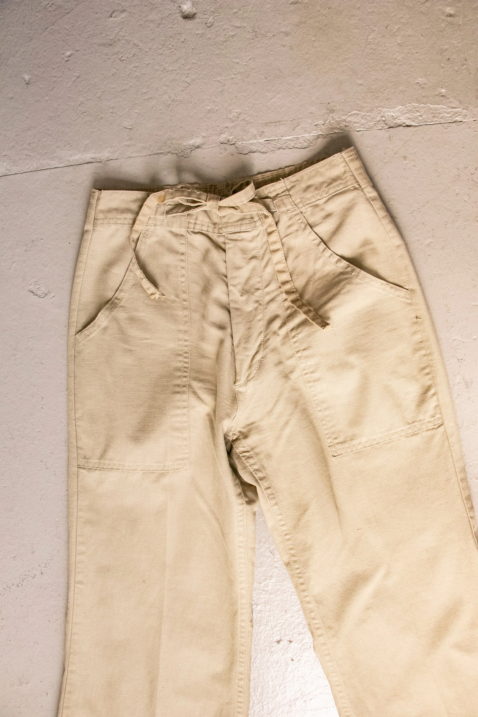 1970s Bell Bottoms Cotton Pants S