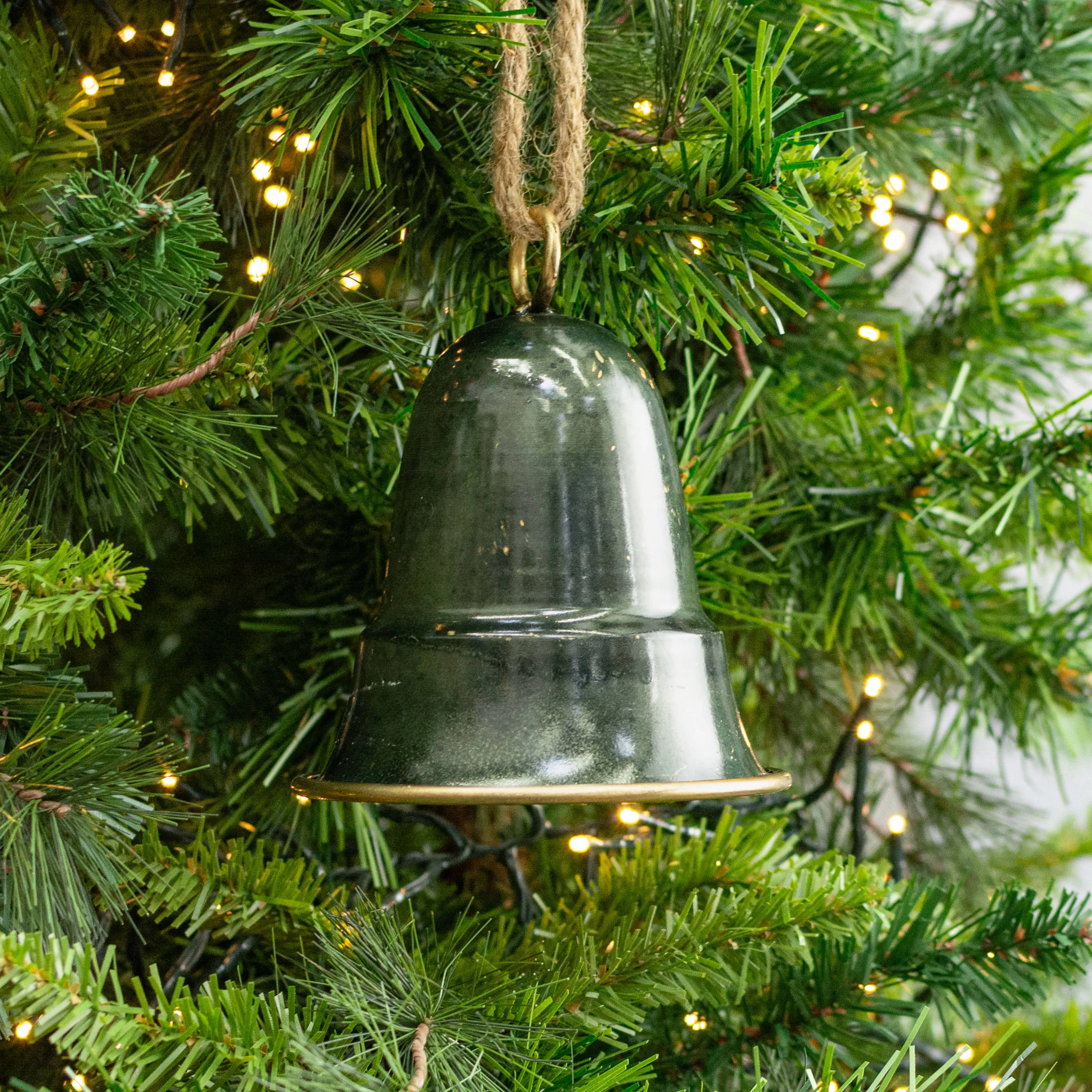 5" Vintage Liberty Bell Ornament: Aged Bronze