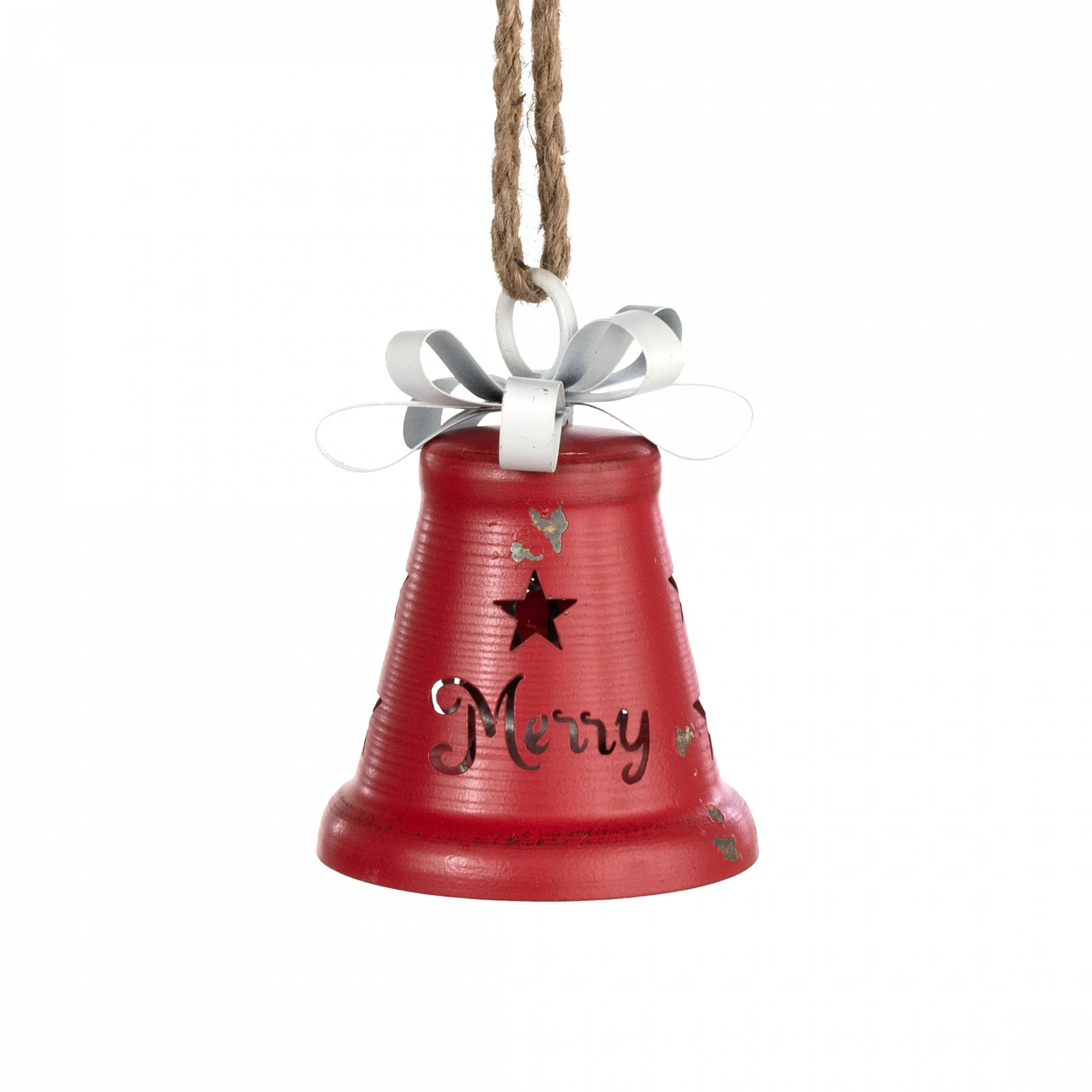 5" Vintage Merry Liberty Bell Ornament: Red