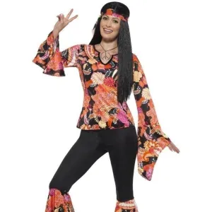 60s Willow The Hippie Costume Adult Multi Coloured