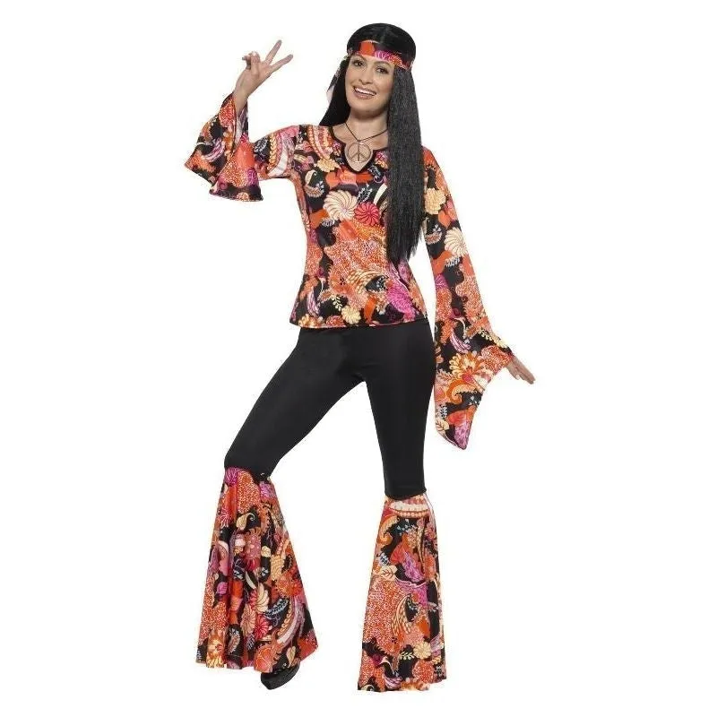 60s Willow The Hippie Costume Adult Multi Coloured