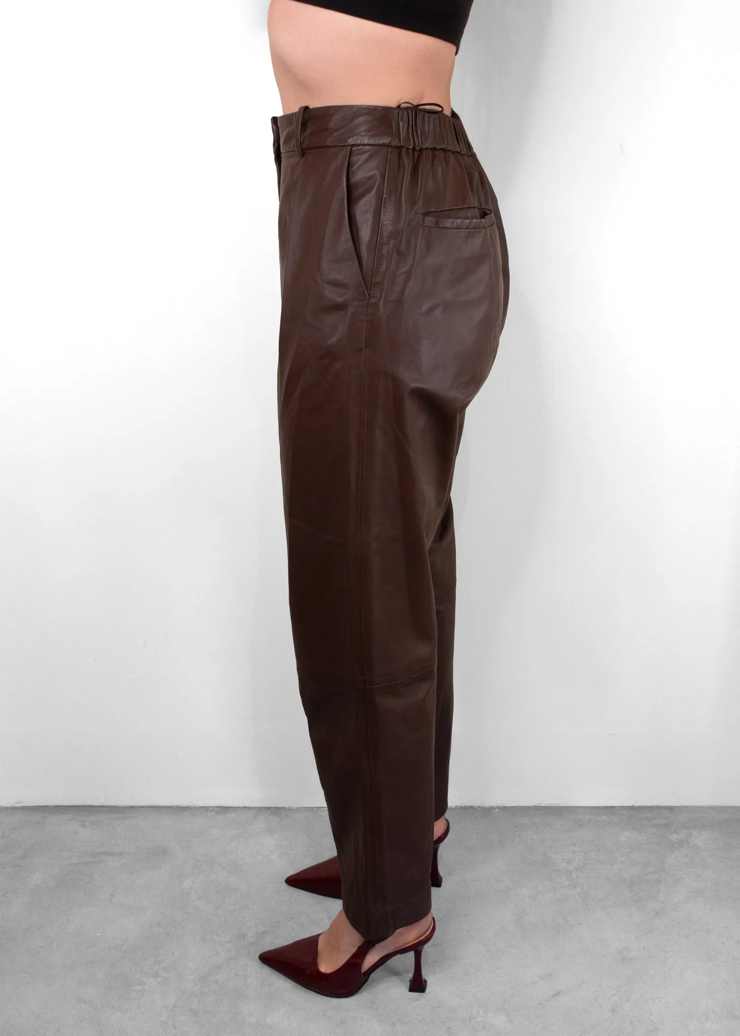 Altuzarra Brown Leather Trousers