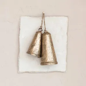 Antiqued Gold Elongated Bell