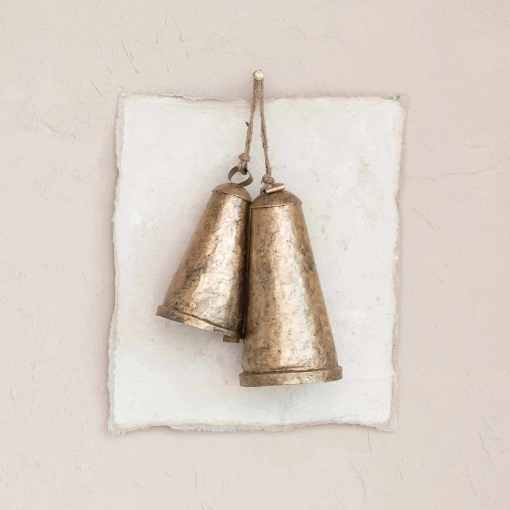 Antiqued Gold Elongated Bell