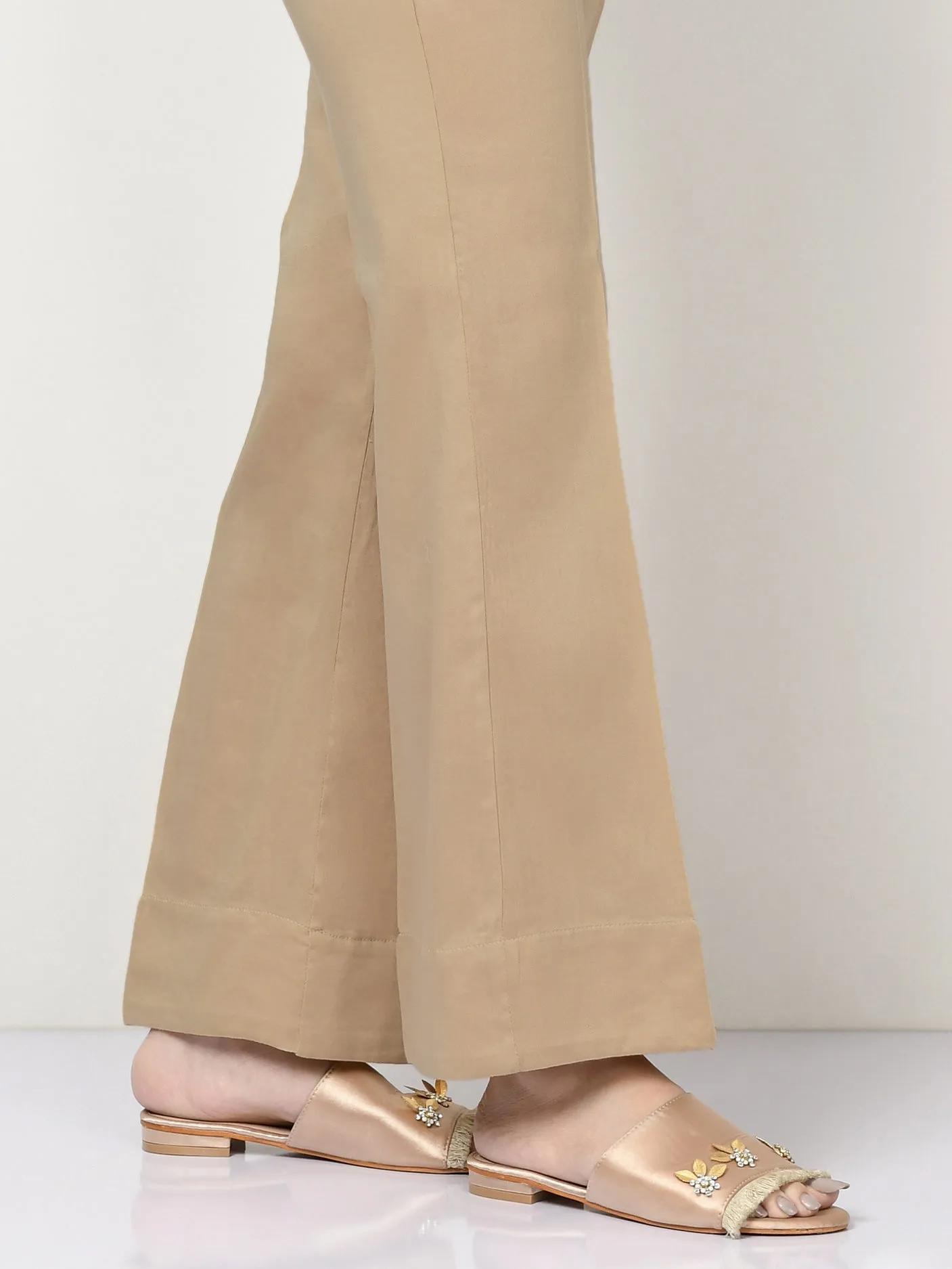 Basic Cambric Pants - Light Brown