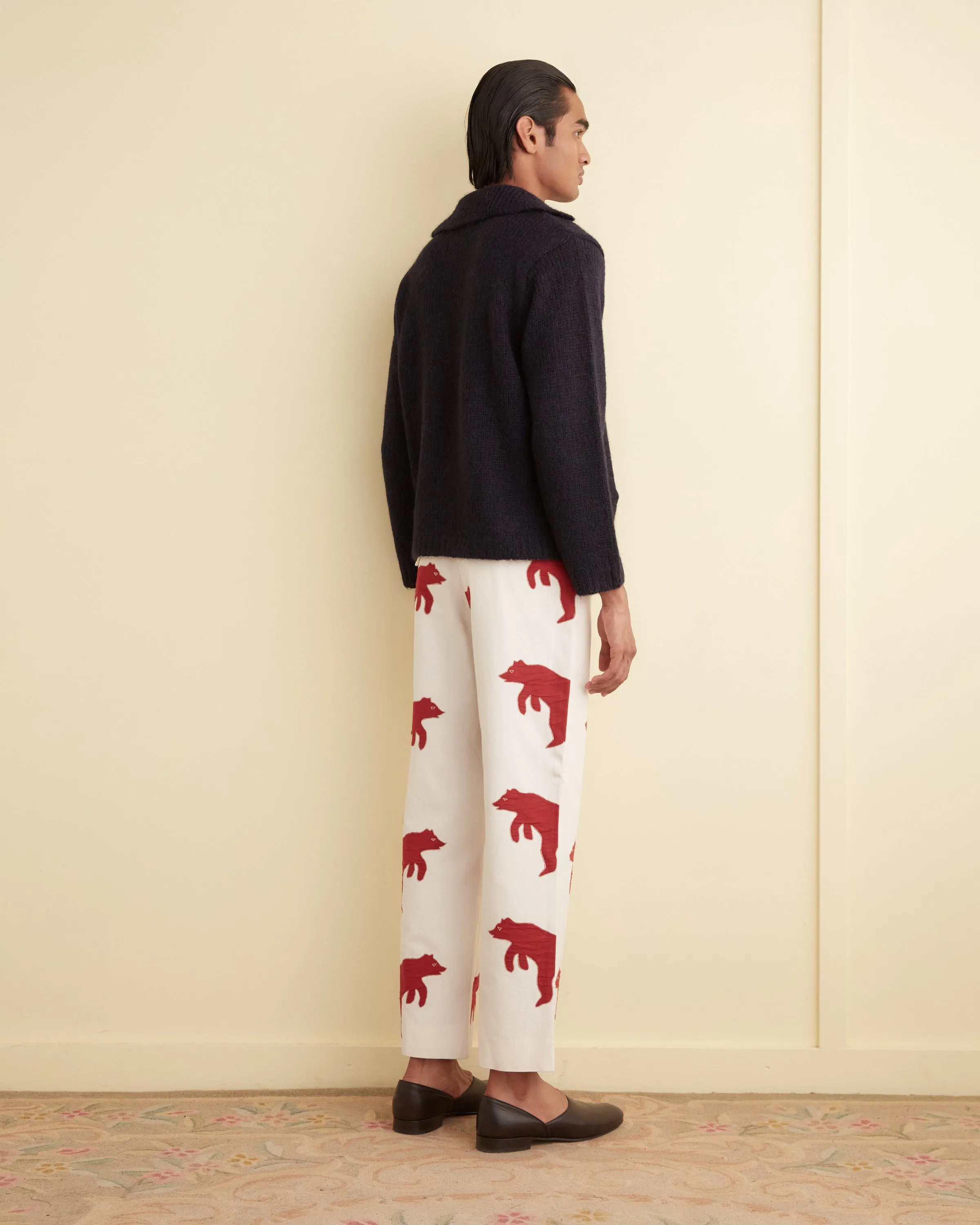 Bear Appliqué Trousers