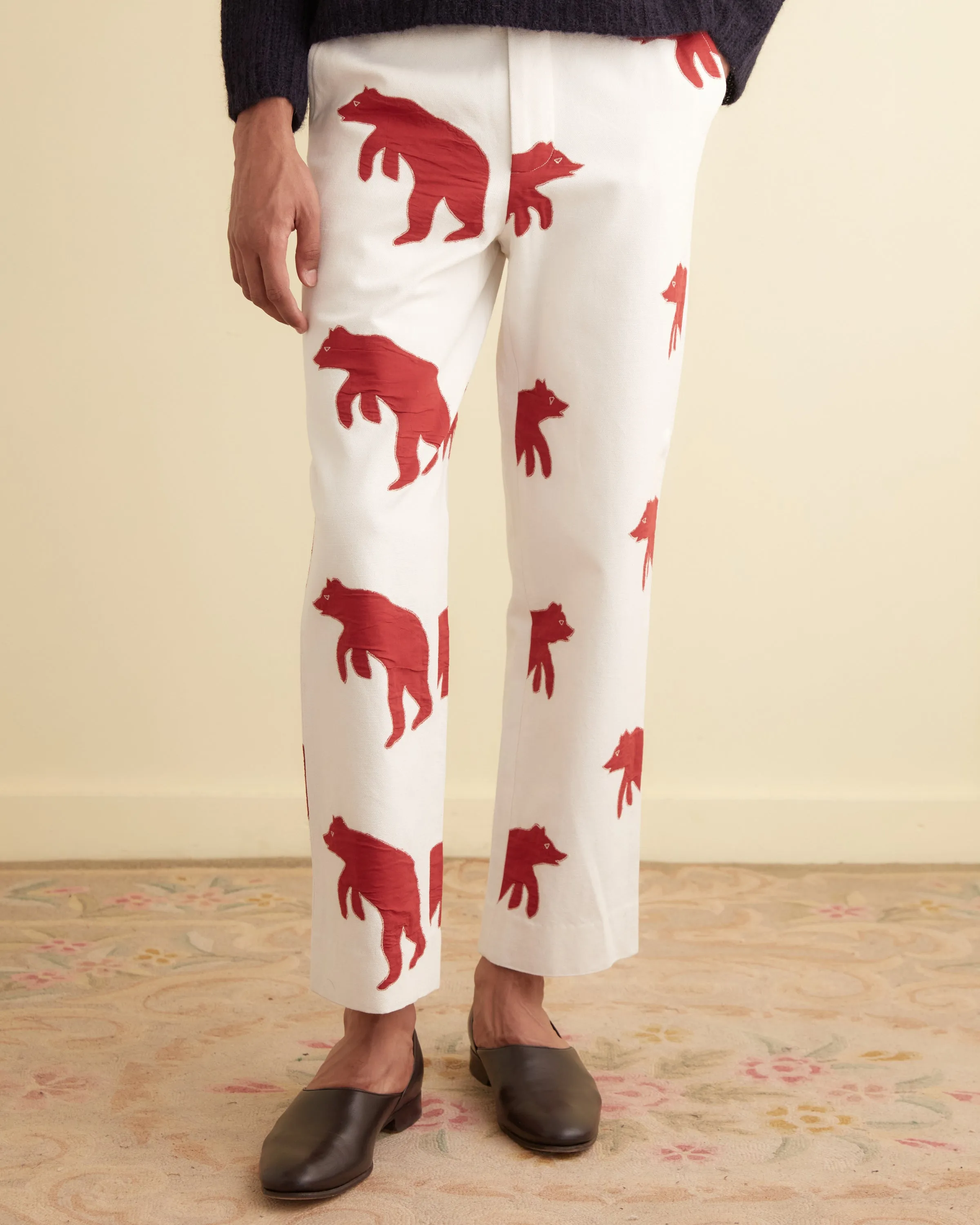 Bear Appliqué Trousers