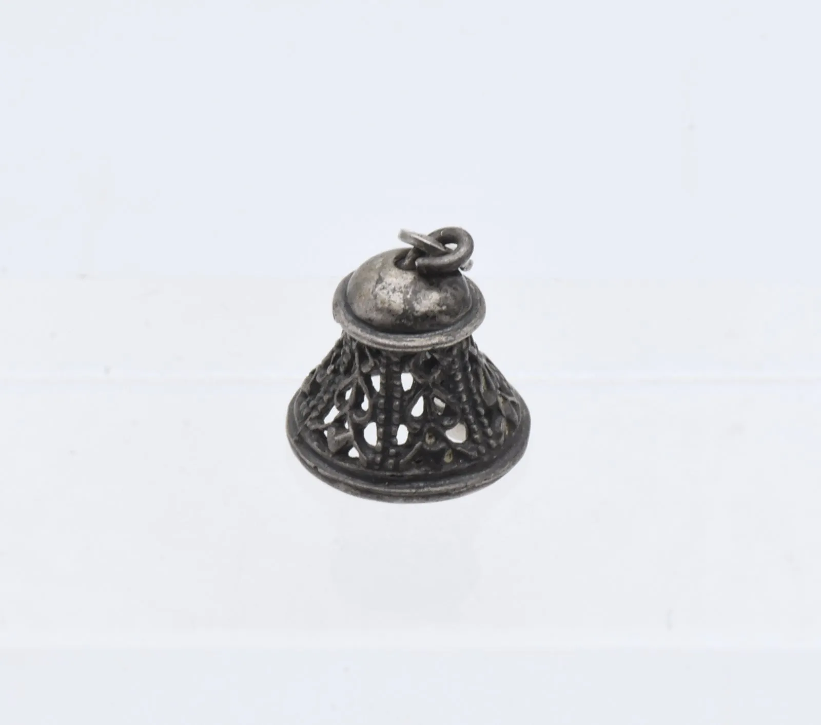 Beau - Vintage Sterling Filigree Bell Charm