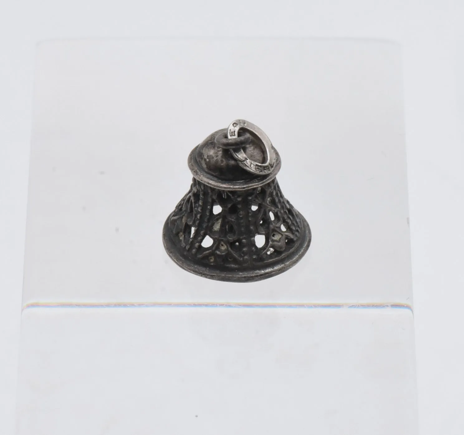 Beau - Vintage Sterling Filigree Bell Charm