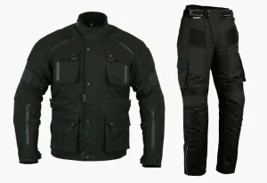 BGA 2PC Suit Waterproof Motorcycle Jacket with Cargo Trousers