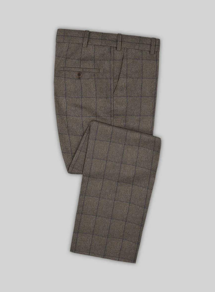 Caccioppoli Orenzo Brown Wool Pants