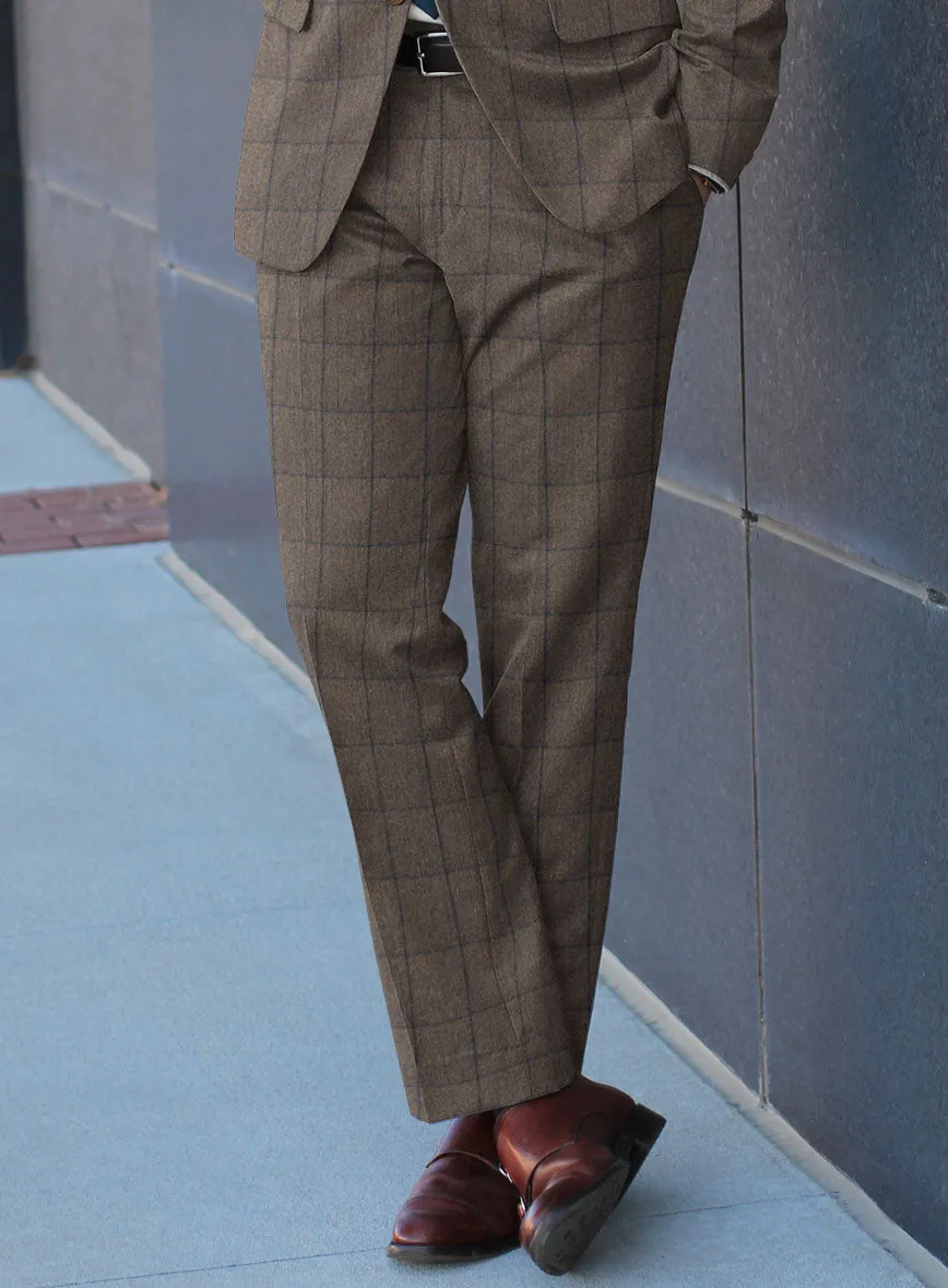 Caccioppoli Orenzo Brown Wool Pants