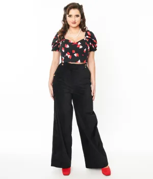 Collectif Black Jilka Corduroy Trousers