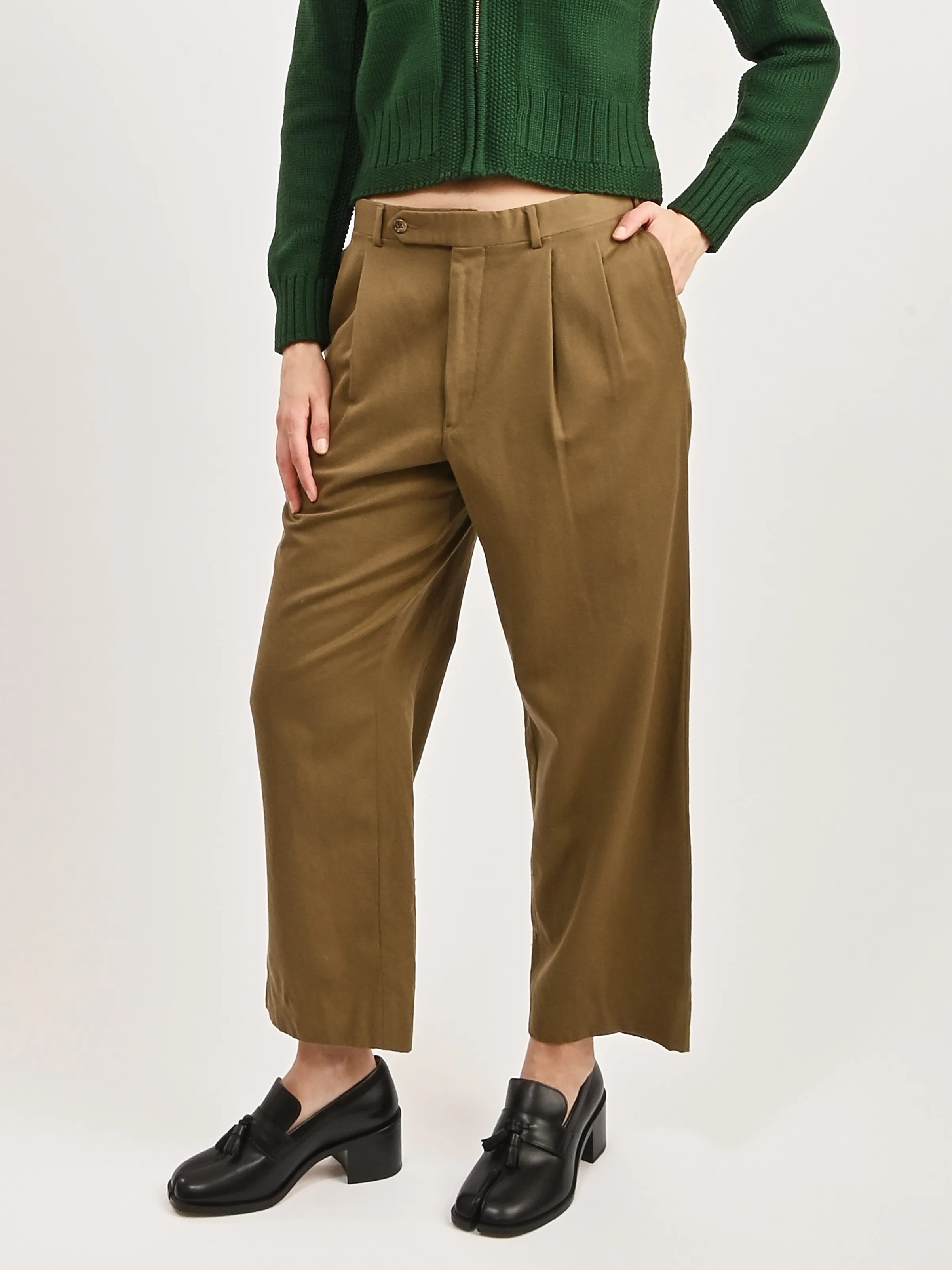 Cropped Ochre Trousers