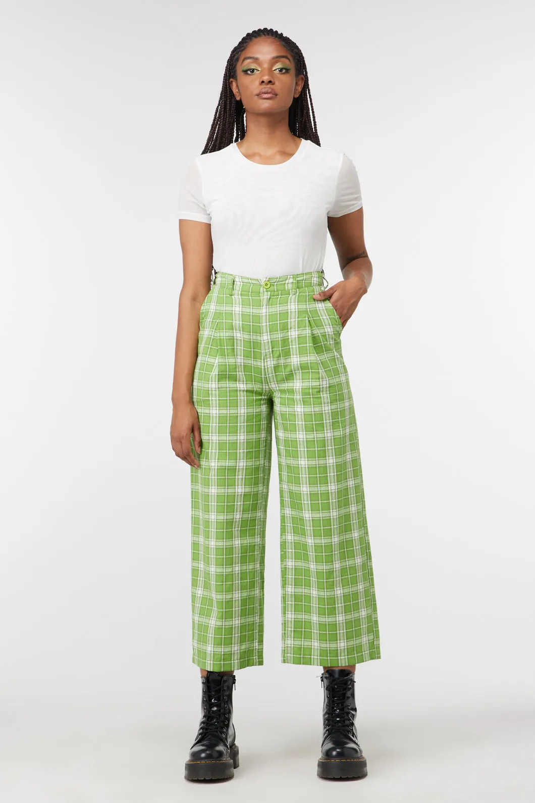 Dazed Tartan Wide Leg Pant