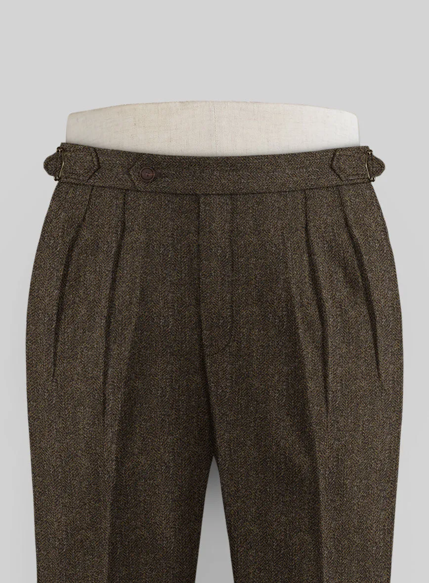 Haberdasher Brown Tweed Highland Trousers