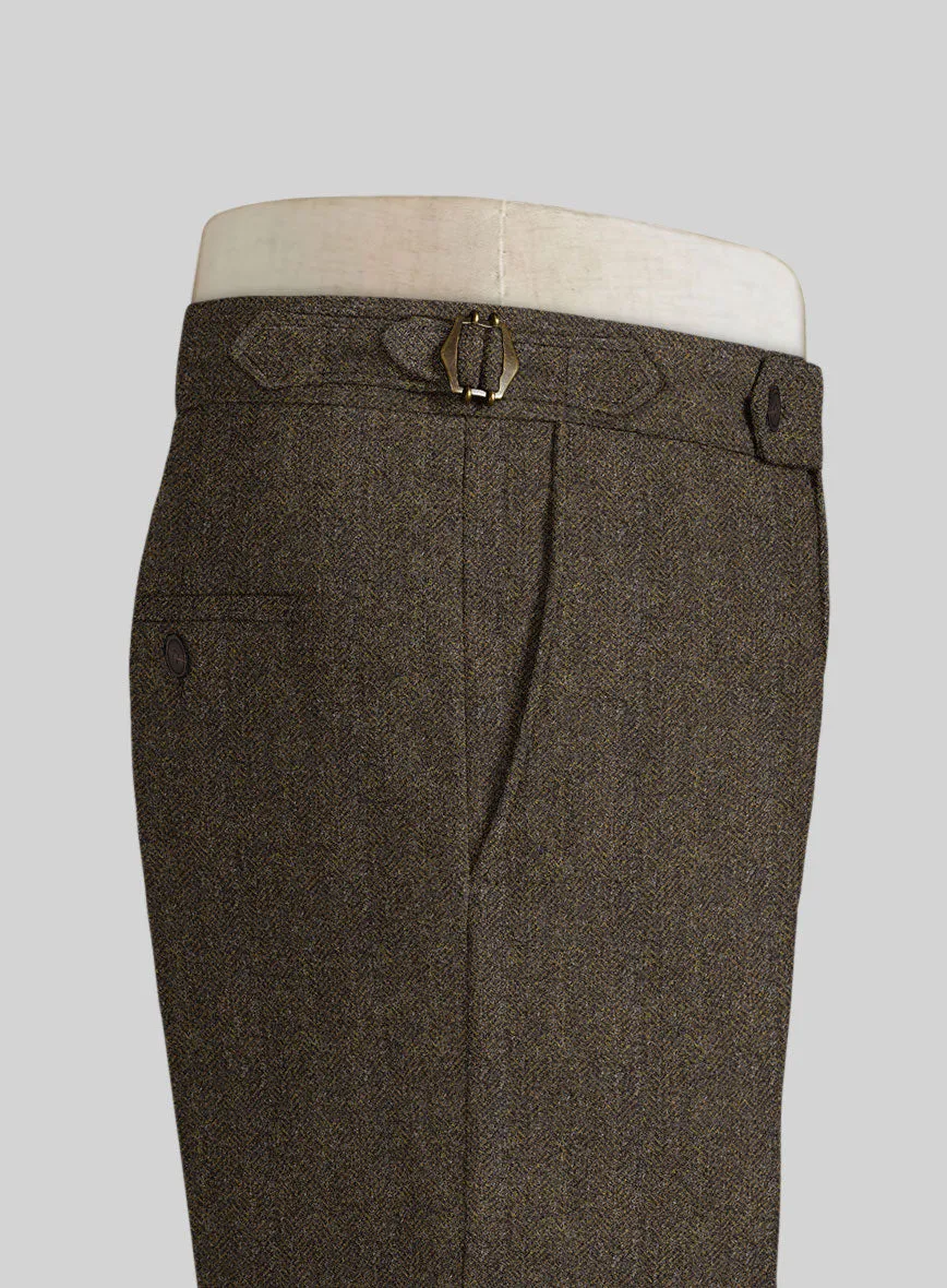 Haberdasher Brown Tweed Highland Trousers