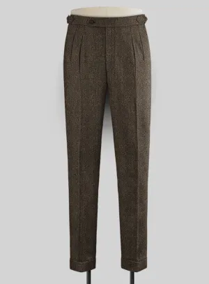 Haberdasher Brown Tweed Highland Trousers