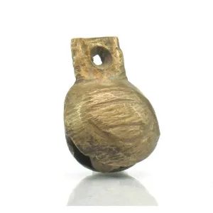 Hand Wrought Antique Brass Bell Bead Charm