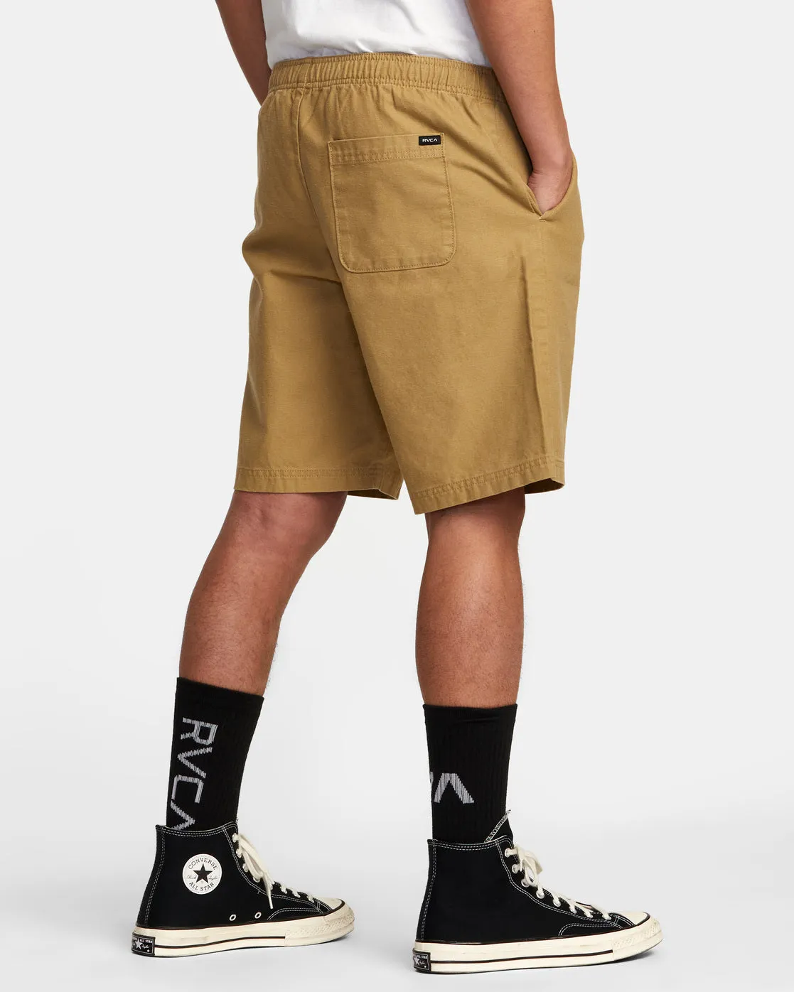 Hi-Grade Elastic Waist 20" Shorts - Khaki