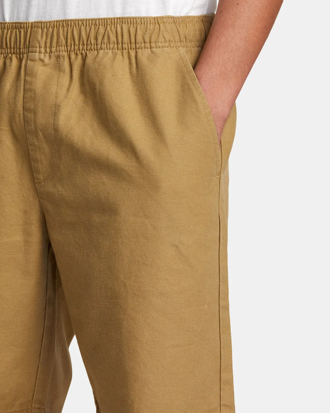 Hi-Grade Elastic Waist 20" Shorts - Khaki