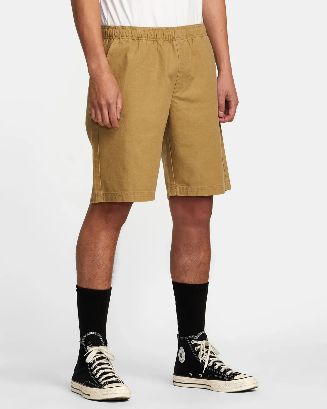 Hi-Grade Elastic Waist 20" Shorts - Khaki