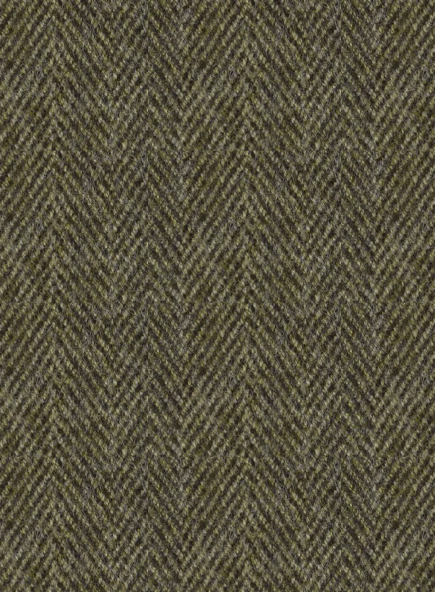 Highlander Olive Herringbone Tweed Pants