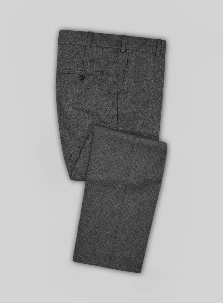 Italian Tavi Gray Nailhead Flannel Suit