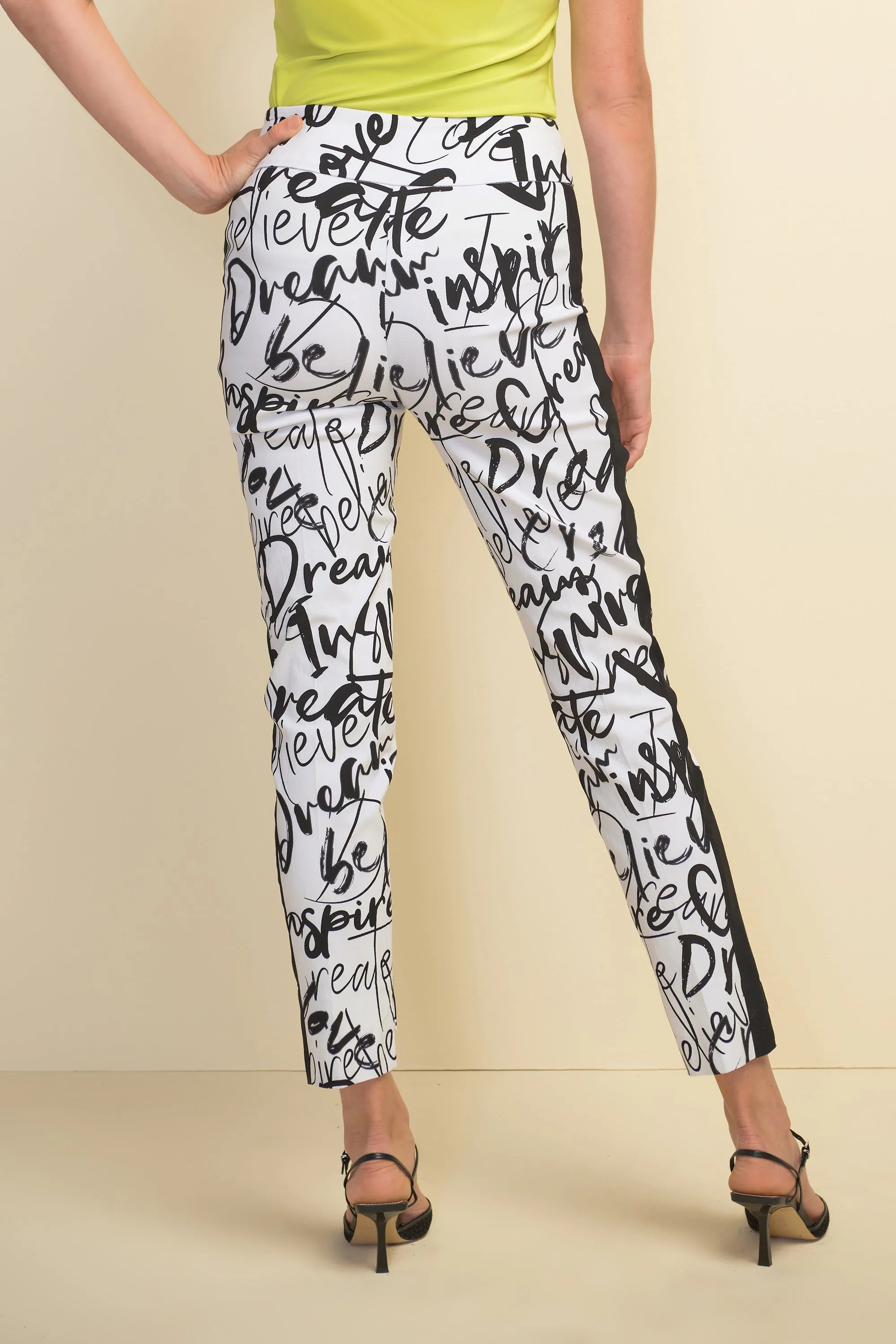 Joseph Ribkoff Graffiti Print Trousers