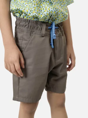 Khaki Cotton Casual Shorts