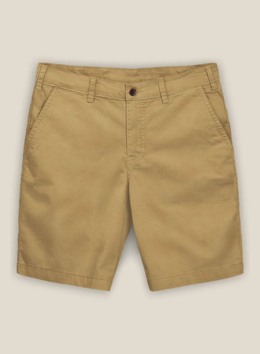 Khaki Stretch Chino Shorts