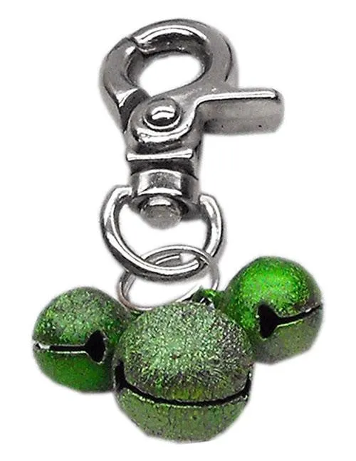 Lobster Claw Bell Charm Emerald Green .