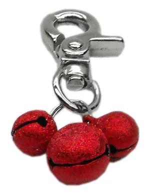 Lobster Claw Bell Charm Red .