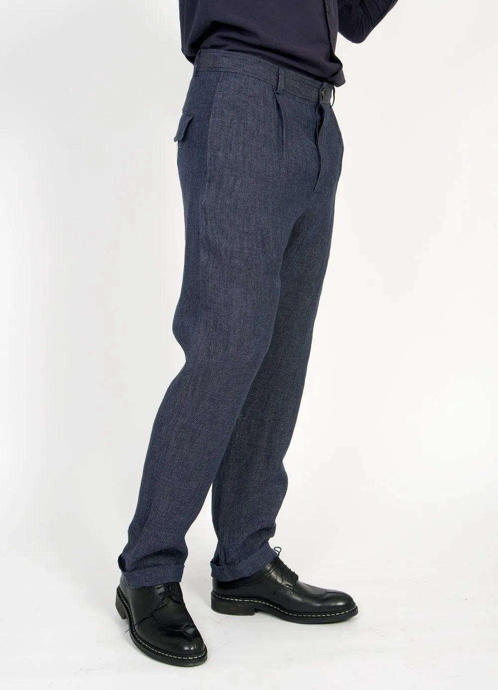 MADS | Loose Fit Trousers | Blue Delave