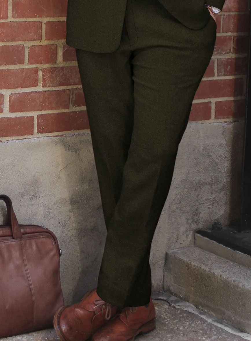 Naples Dark Green Tweed Suit