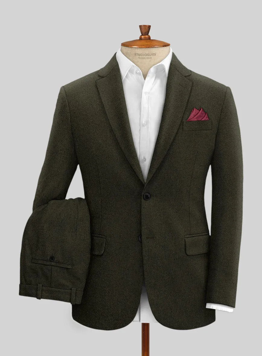 Naples Dark Green Tweed Suit