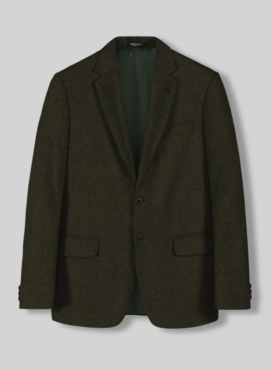 Naples Dark Green Tweed Suit