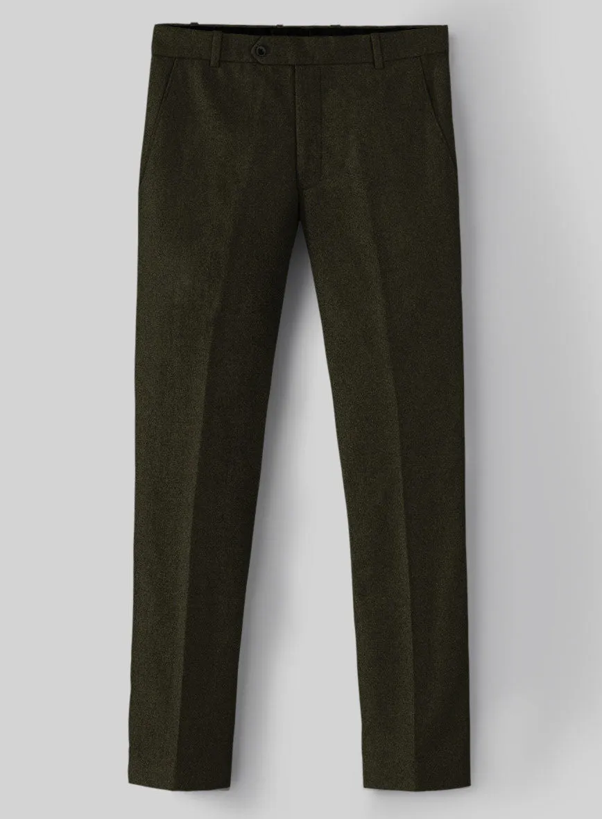 Naples Dark Green Tweed Suit