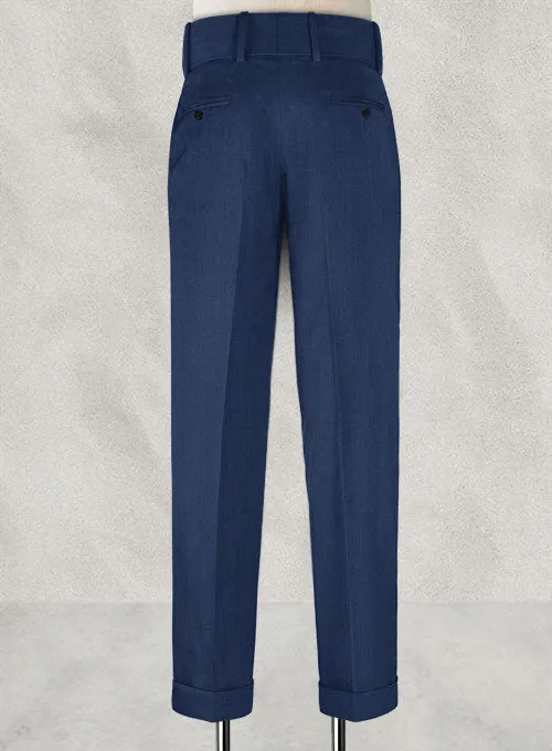 Napolean Persian Blue Double Gurkha Wool Trousers