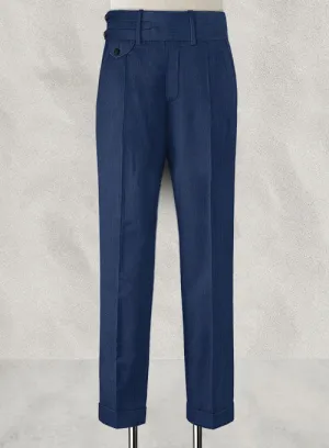 Napolean Persian Blue Double Gurkha Wool Trousers