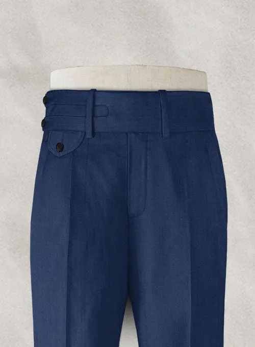 Napolean Persian Blue Double Gurkha Wool Trousers