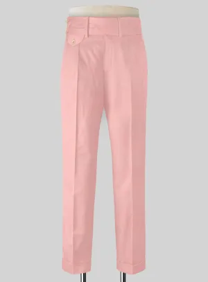 Napolean Runway Pink Double Gurkha Wool Trousers