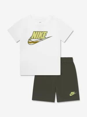 Nike Boys NSW LNT Shorts Set in Khaki