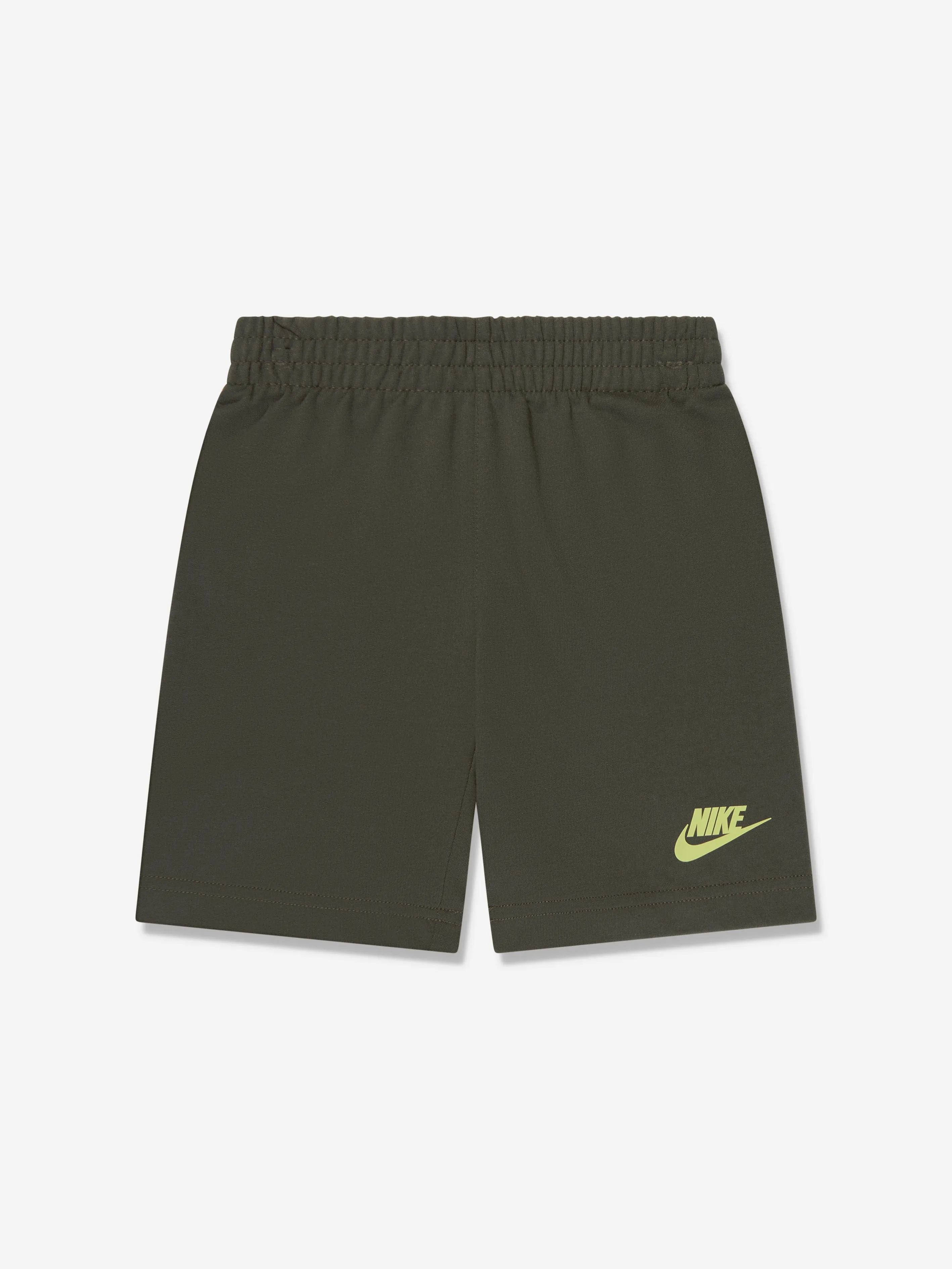 Nike Boys NSW LNT Shorts Set in Khaki