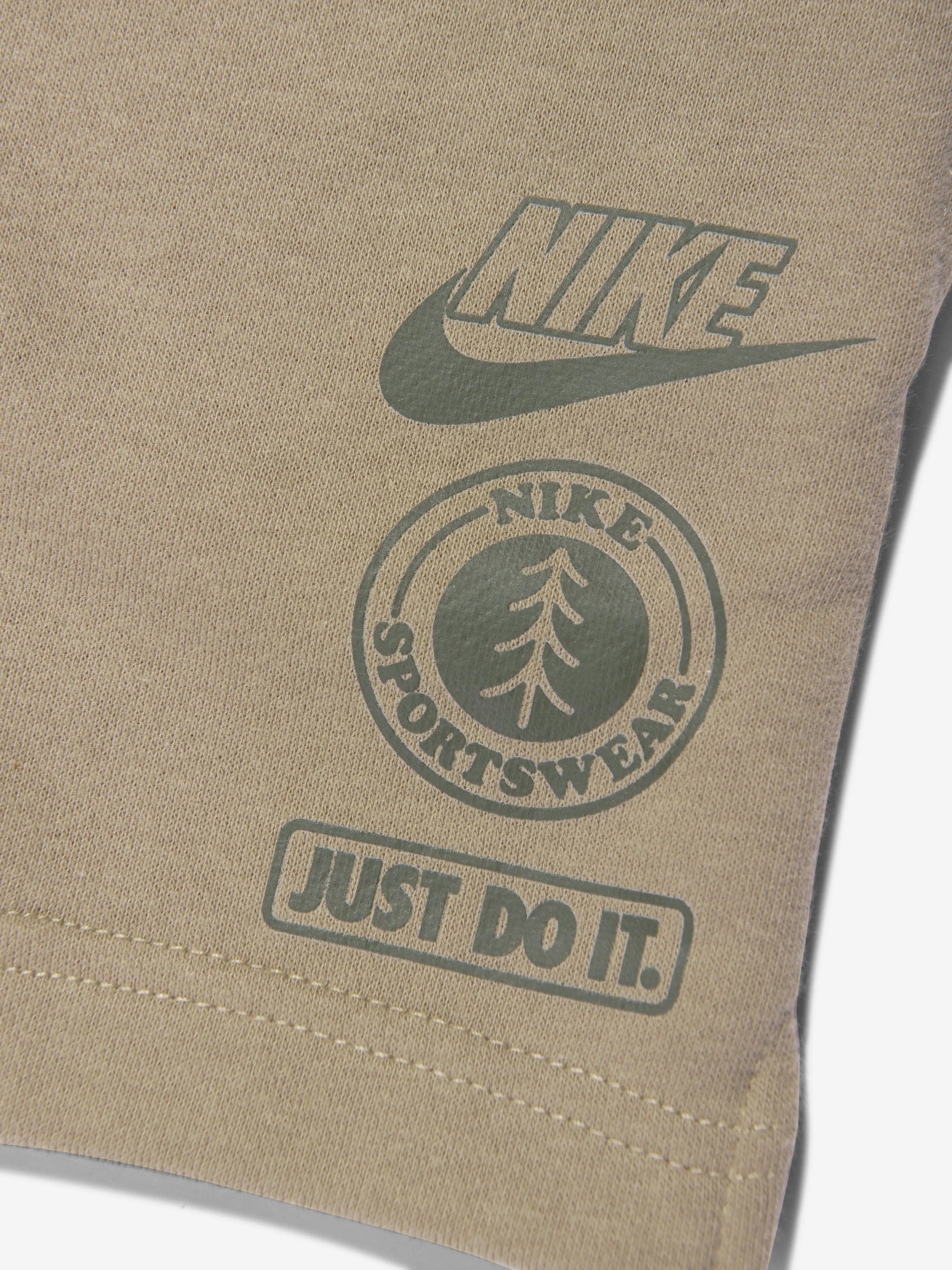 Nike Boys NSW Taping Shorts in Khaki