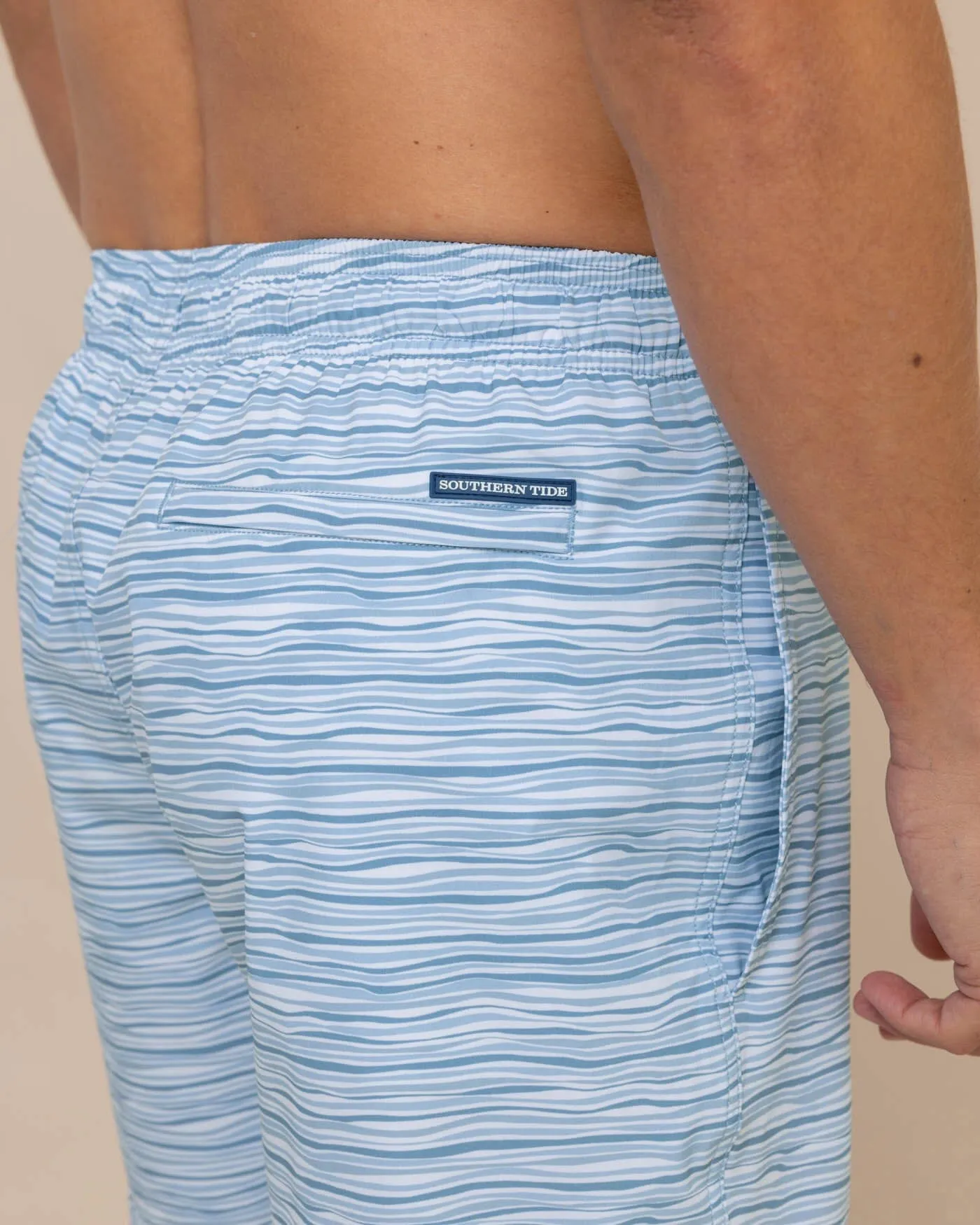 Ocean Water Stripe Swim Trunk