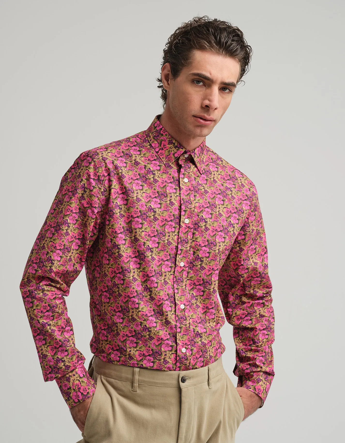 Pink & Gold Nasturtiums Shirt