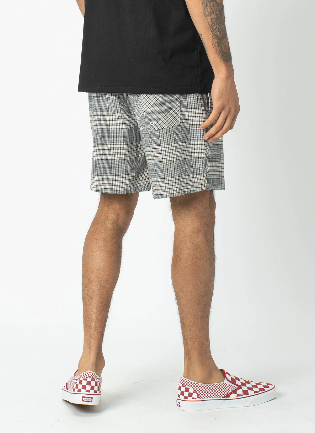 Poolside 17" Short Grey Check