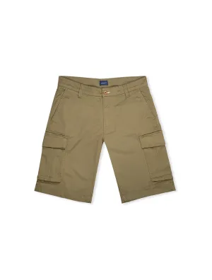 Relaxed Twill Cargo Shorts Racing Green